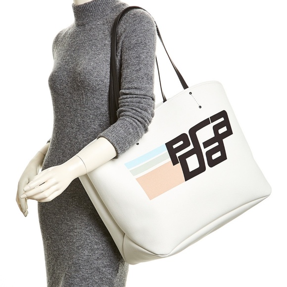 💯%AUTHENTIC PRADA PRINTED TOTE BAG - Picture 1 of 7
